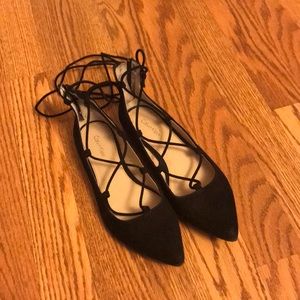 Lace up ballet flats